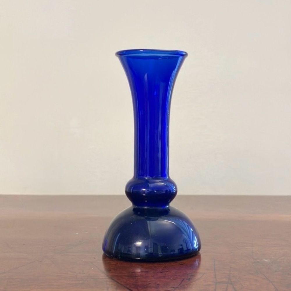 Vintage Cobalt Blue Glass Vase Bud Vase